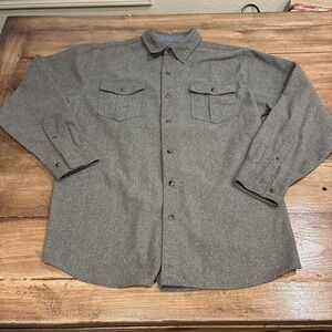 CE Schmidt Shirt Wool Blend Gray Size L Button Workwear